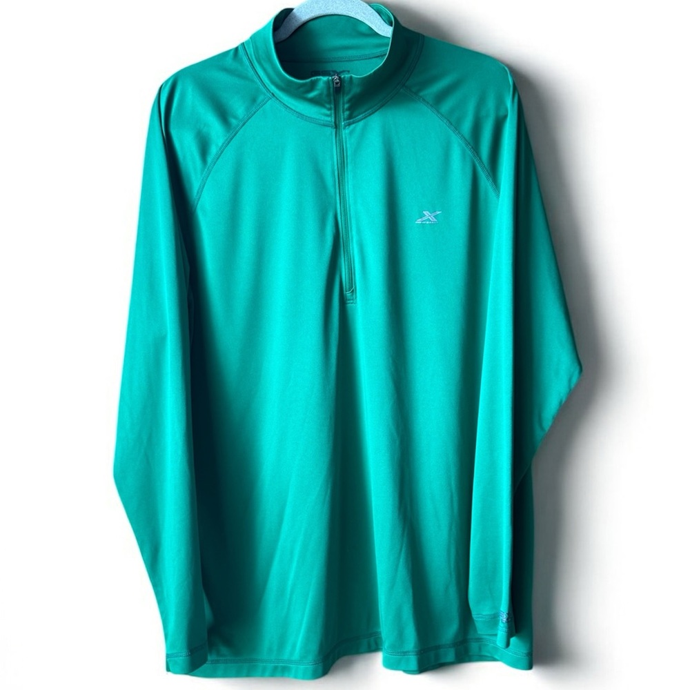 GSX Gander Mountain Green Quarter-Zip Pullover Track Jacket| Sz XL